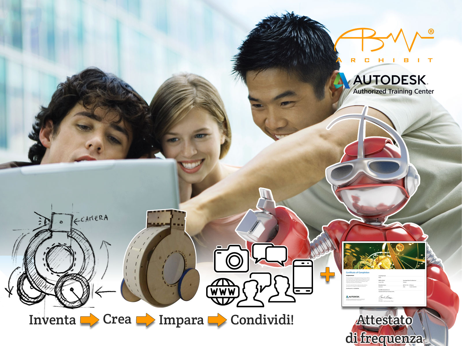 corso-summer-camp-tecnologico-summercamp-hitech-corsi-ragazzi-archibit-centro-autodesk-roma